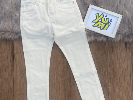 Timeless Style: Kids White Cotton jeans - Classic and Stylish. Online