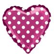 Fuchsia and Polka Dots Decorator Foil Balloon 45cm Supply