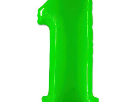 40 inch Number 1 - Lime Green Balloon Online Hot Sale