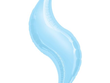 Pastel Blue Curve Super Shape Balloon 42in Cheap