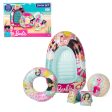 Barbie Swim Pack - Swim Ring, Armbands, Beach Ball & Boat For Sale