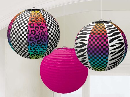 Totally 80 s Printed Round Paper Lantern 9.5in 3pcs Discount