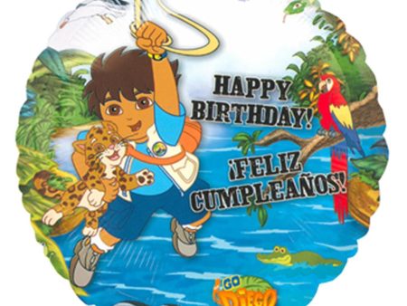 Go Diego Go Birthday Foil Balloon 18in Hot on Sale