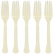 Vanilla Creme Heavy Weight Plastic Forks 20pcs Online Hot Sale