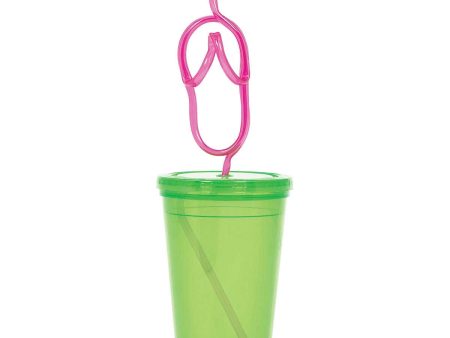 To Go Cup Flip Flop Straw For Cheap