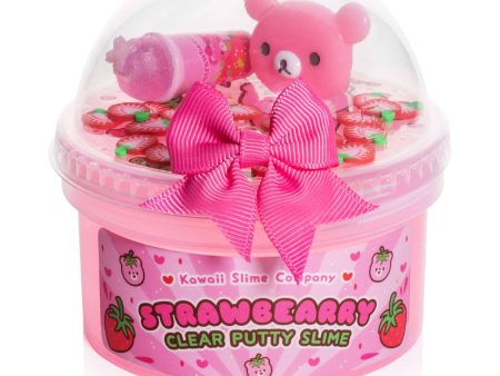 Straw-Bearry Putty Clear Slime For Discount