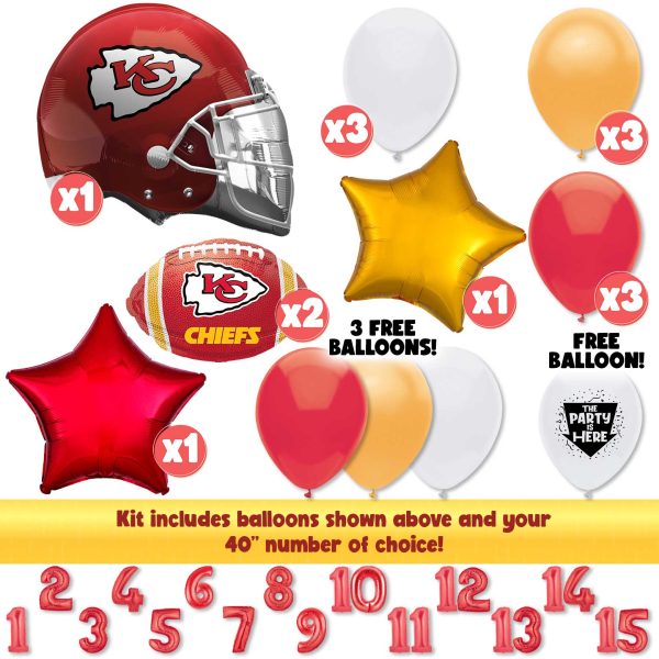 NFL Kansas City Chiefs Football Party Balloon Kit For Discount