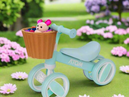 Atom Bobble Bike With Basket - Mint Green Sale