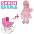 Dolly Tots My First Carriage Dolls Pram + Pink Rosie Rag Doll Bundle Online