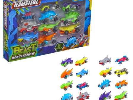 Teamsterz Beast Machine Dino Car Play Set - 10 Die-Cast Cars Fashion