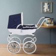 Bella Rosa Windsor Dolls Carriage Pram - Navy & White For Discount