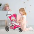 Chicco Pink 3 Wheeled Dolls Running Buggy Online now