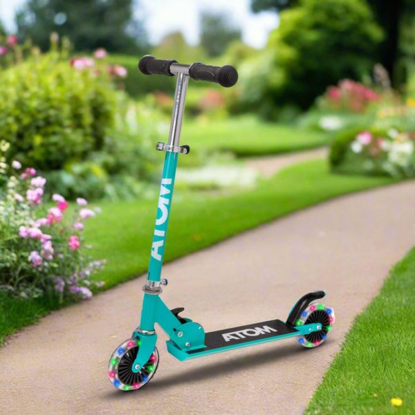 ATOM Light Up Inline Scooter - Teal Online now