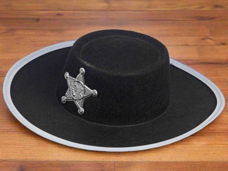 Childrens Fancy Dress Cowboy Hat - Black Online now