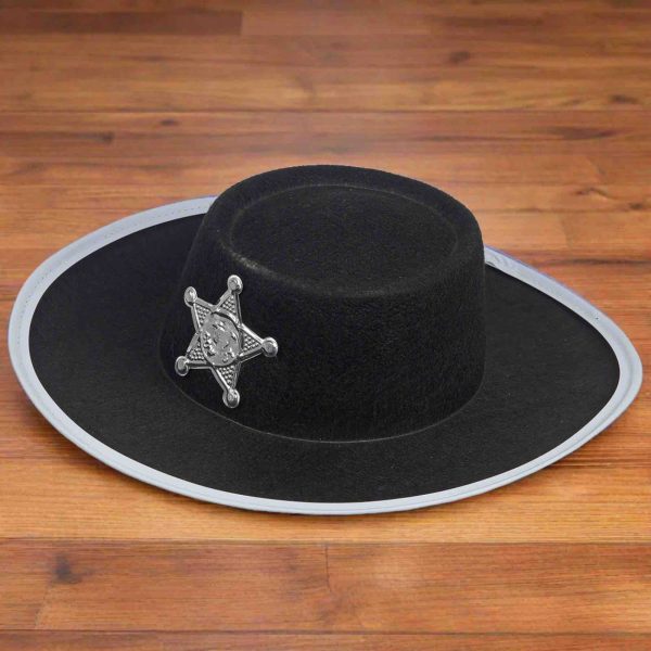 Childrens Fancy Dress Cowboy Hat - Black Online now