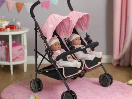 Joie Aire Twin Dolls Stroller - Pink & Black Discount