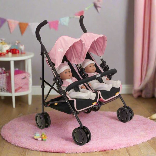 Joie Aire Twin Dolls Stroller - Pink & Black Discount