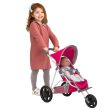 Chicco Pink 3 Wheeled Dolls Running Buggy Online now