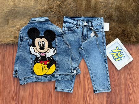 Mickey Magic Denim Set for Kids: Jacket with Cute Patch And jeans Discount