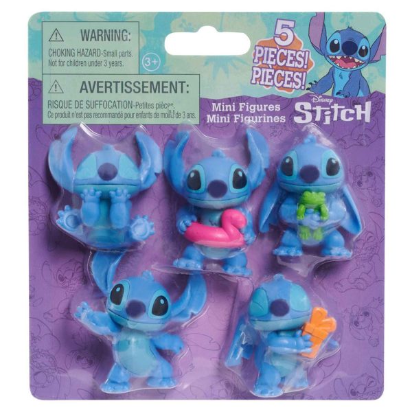 Disney Stitch Collectible 2.5  Figures - 5 Pack For Sale