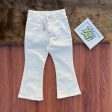 White Cotton Flare Jeans for Girls Fashion