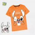 We Love Stitch Print Orange T-Shirt for Kids Online Sale