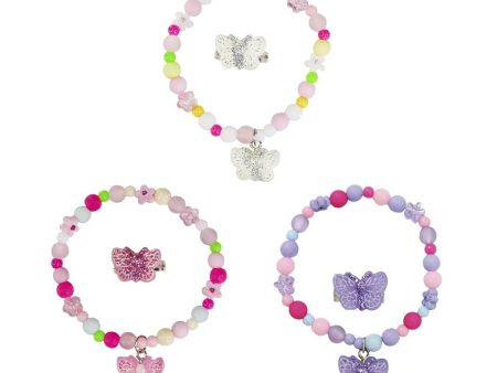 Sparkle Butterfly Bracelet & Ring Set Online Hot Sale