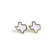 Texas Glitter White Earrings Hot on Sale