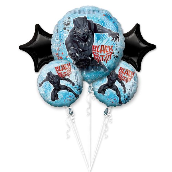 Black Panther Balloon Bouquet 5pcs Online