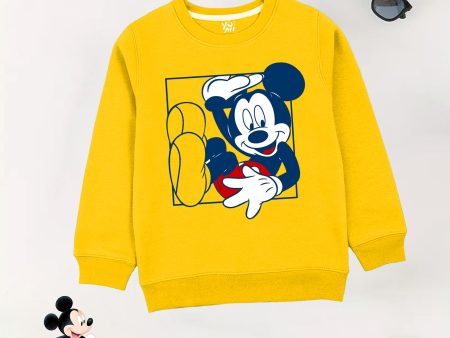 Stylish Yellow Mickey Mouse Sweatshirt Fashion