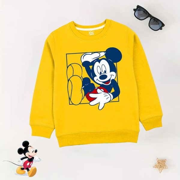 Stylish Yellow Mickey Mouse Sweatshirt Fashion