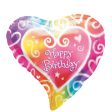 Watercolor Birthday Foil Balloon 18in Hot on Sale