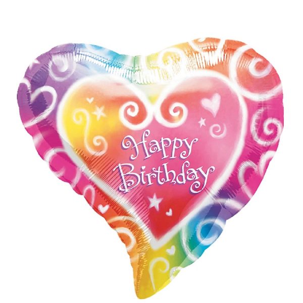 Watercolor Birthday Foil Balloon 18in Hot on Sale