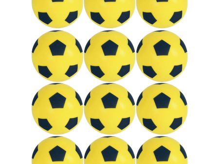 Foam Football Pack Of 12 - Yellow (19.4cm) For Discount