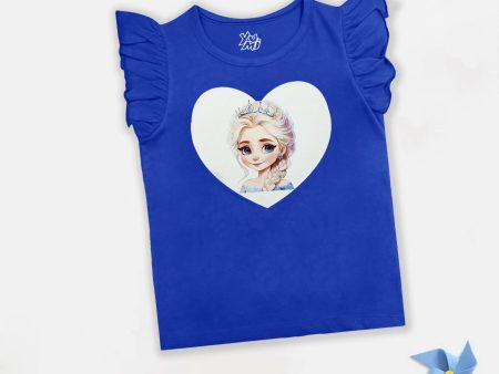 “Adorable Girls’ T-Shirt with Princess Heart Design on Sale