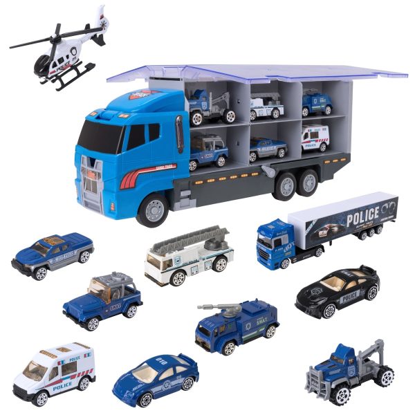 Teamsterz Police Service Transporter Toy Truck Playset Online Sale