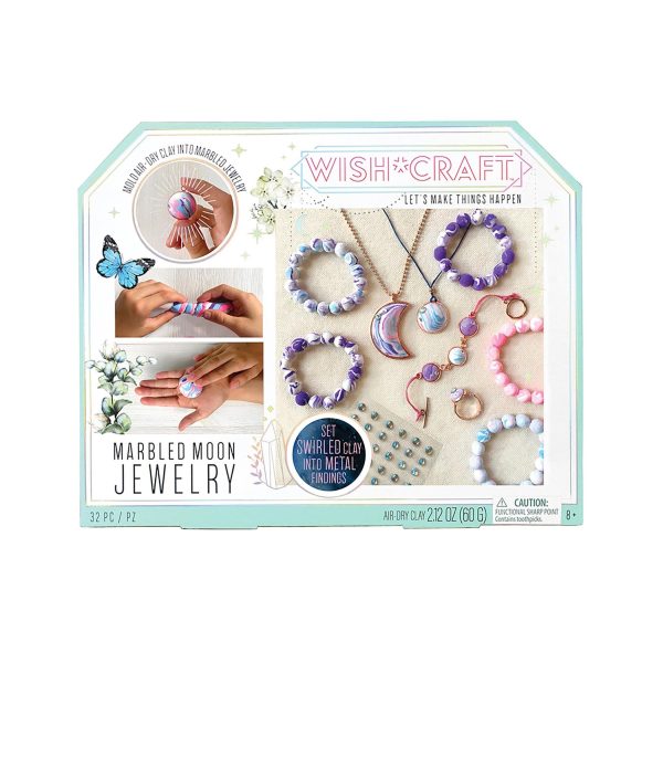 Wish*Craft Marble Moon Jewelry Fashion