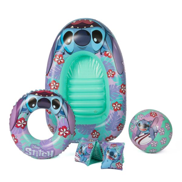 Stitch Swim Pack - Swim Ring, Armbands, Beach Ball & Boat Sale