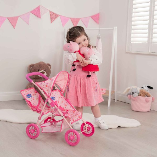 Peppa Pig Tandem Twin Doll Stroller Fashion