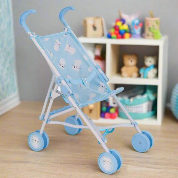 BabyBoo Kitty Doll Stroller - Blue Online now