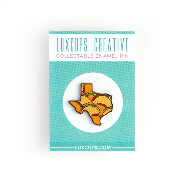 Texas Tacos Enamel Pin Online