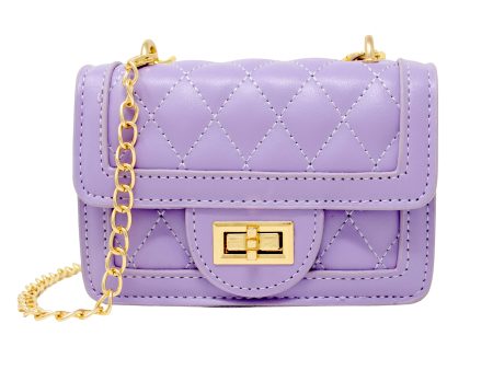 Tiny Classic Quilted Mini Purse - Lavender Sale