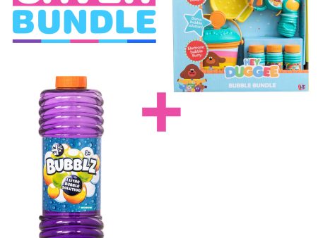 Hey Duggee Bubble Bundle + Bubblz 1Ltr. Bubble Solution Bundle For Sale