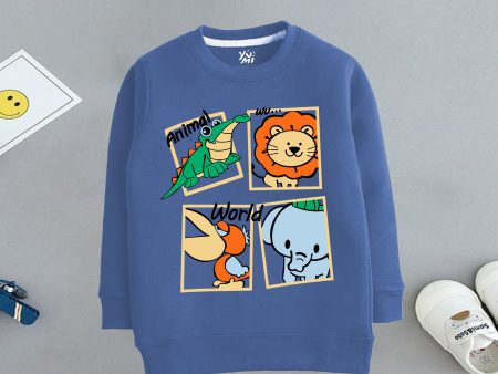 Wild Whimsies: Kids Sweatshirt with Adorable Animal Prints Supply