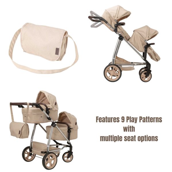 Celuna Premium Stone Twin Dolls Travel System - 9 Play Patterns For Discount