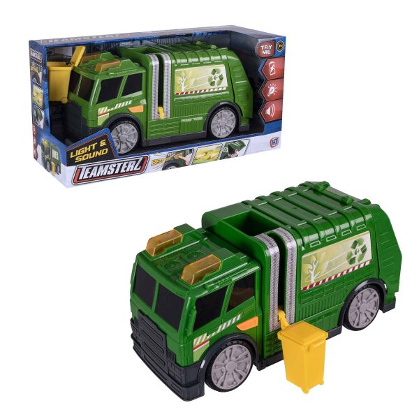 Teamsterz Mighty Machines Medium Light & Sound Recycling Truck Fashion