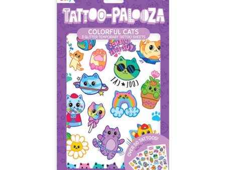 Tattoo Palooza Temporary Tattoos: Colorful Cats Online