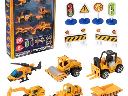 Teamsterz Street Machines Construction Playset | 12 Piece Construction Playset Online now