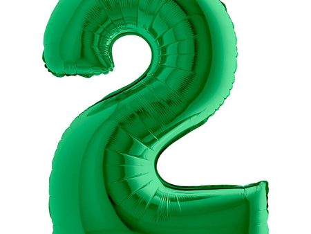 40 inch Number 2 - Green Balloon Online Hot Sale