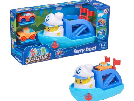 Tiny Teamsterz Ferry Boat Playset | Includes 2 Soft Touch Cars For Cheap